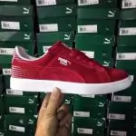 femmes baskets puma suede platform Elemental limit rouge